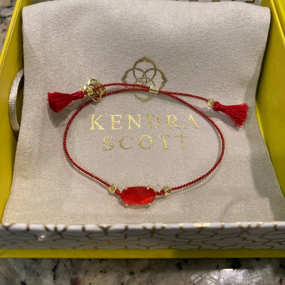 Kendra Scott Everlyne Red Cord Friendship Bracelet in Red Illusion